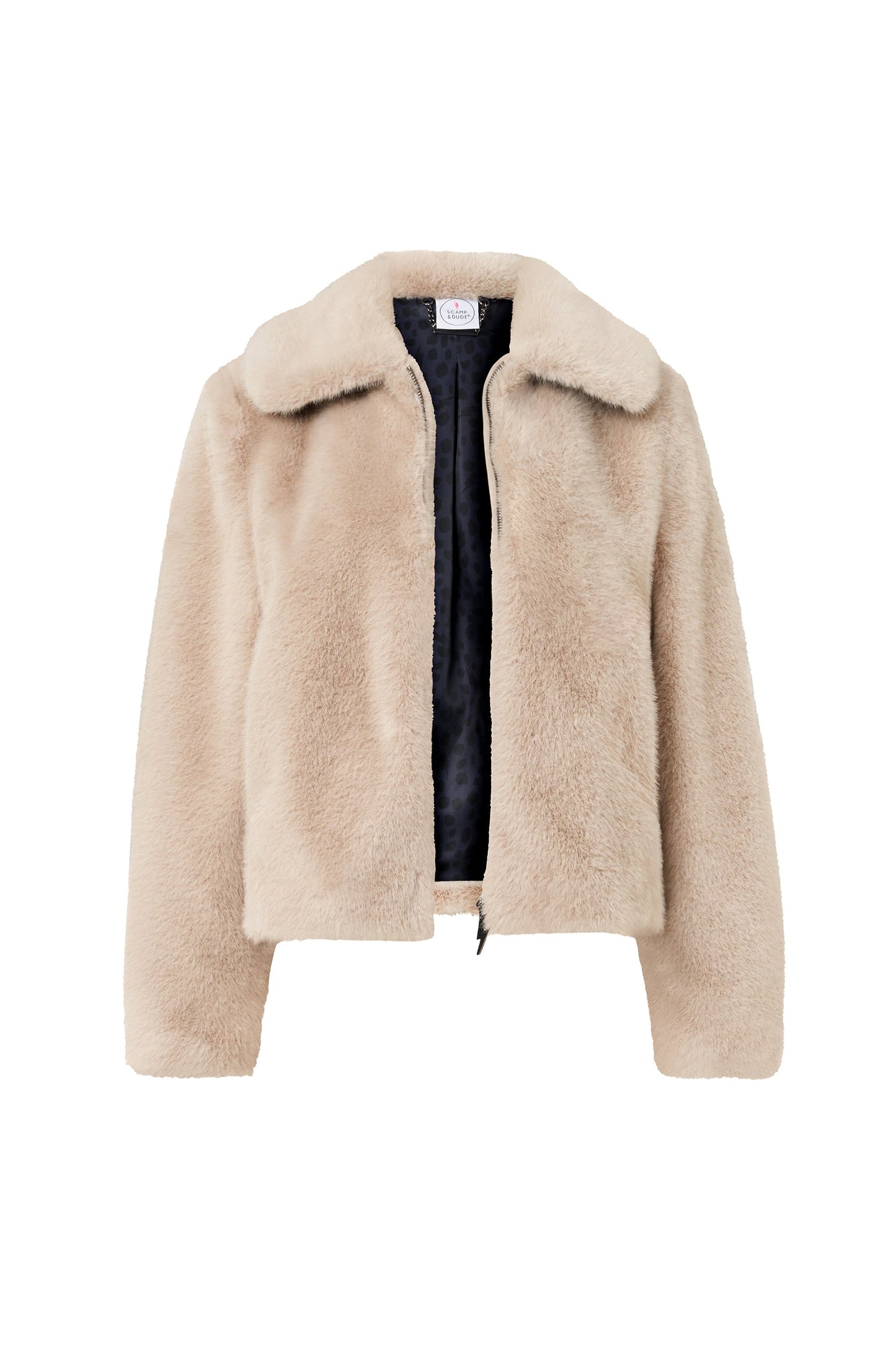 Kremowa Kurtka z Sztucznego Futra